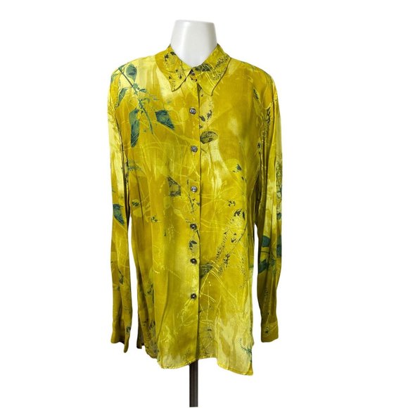 Vintage Carole Little Sheer Rayon Blouse, 10 - Picture 1 of 9